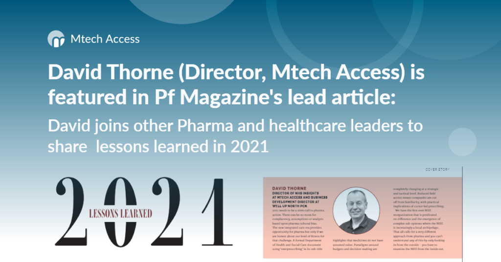 David Thorne (Director, Mtech Access) featured in Pf Magazine's lead article sharing lessons learned in 2021