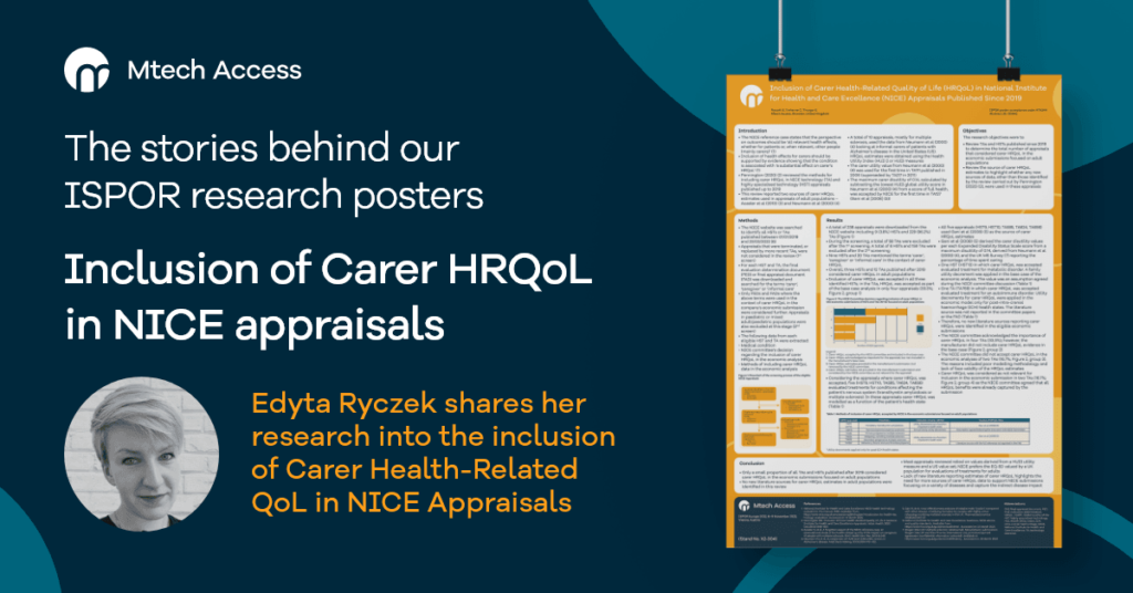 ISPOR Research Poster - Carer HRQoL in NICE appraisals cover