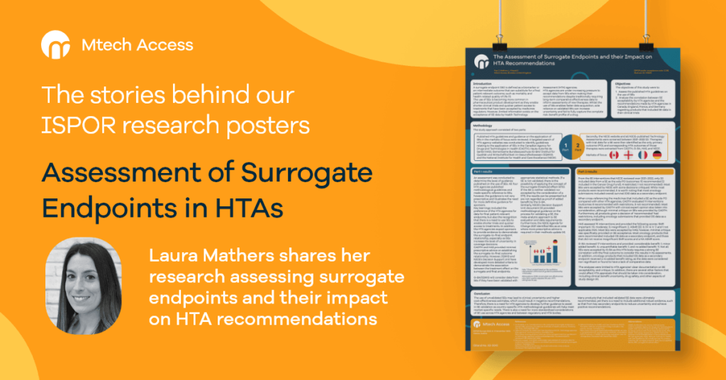 ISPOR Research Poster – Assessment of Surrogate Endpoints in HTAs cover