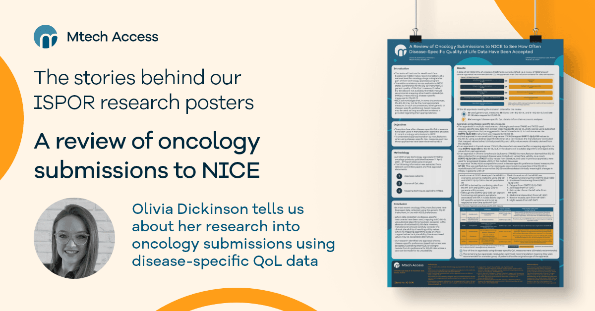 ISPOR Research Poster – Review of Oncology Submissions to NICE cover