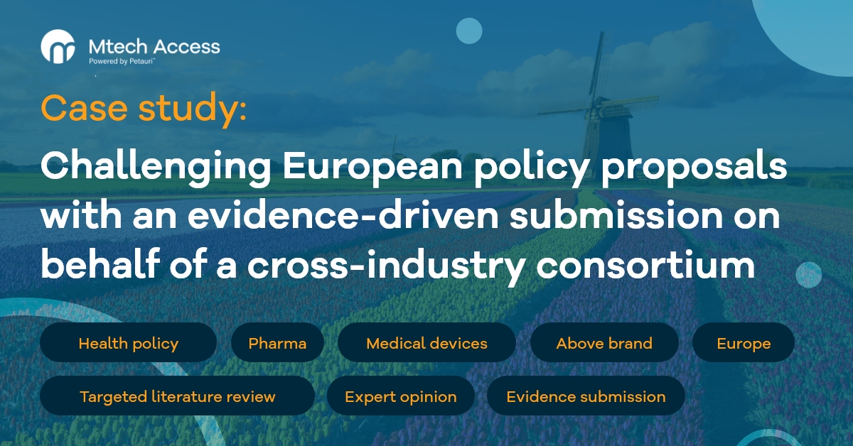 Challenging European policy proposals with an evidence-driven submission on behalf of a cross-industry consortium